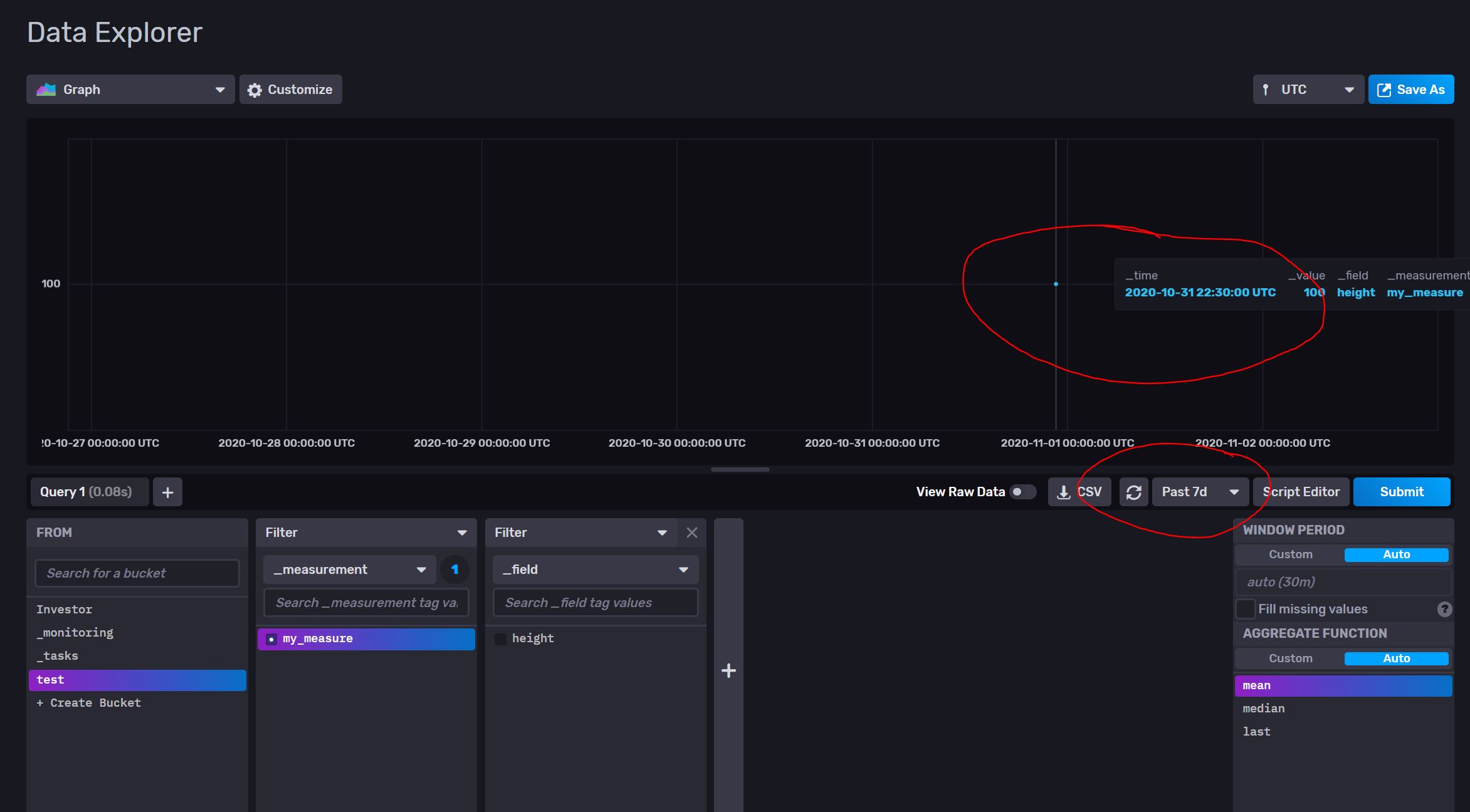 Graph display bug in using influxdata cloud v2 Data Explorer · Issue ...