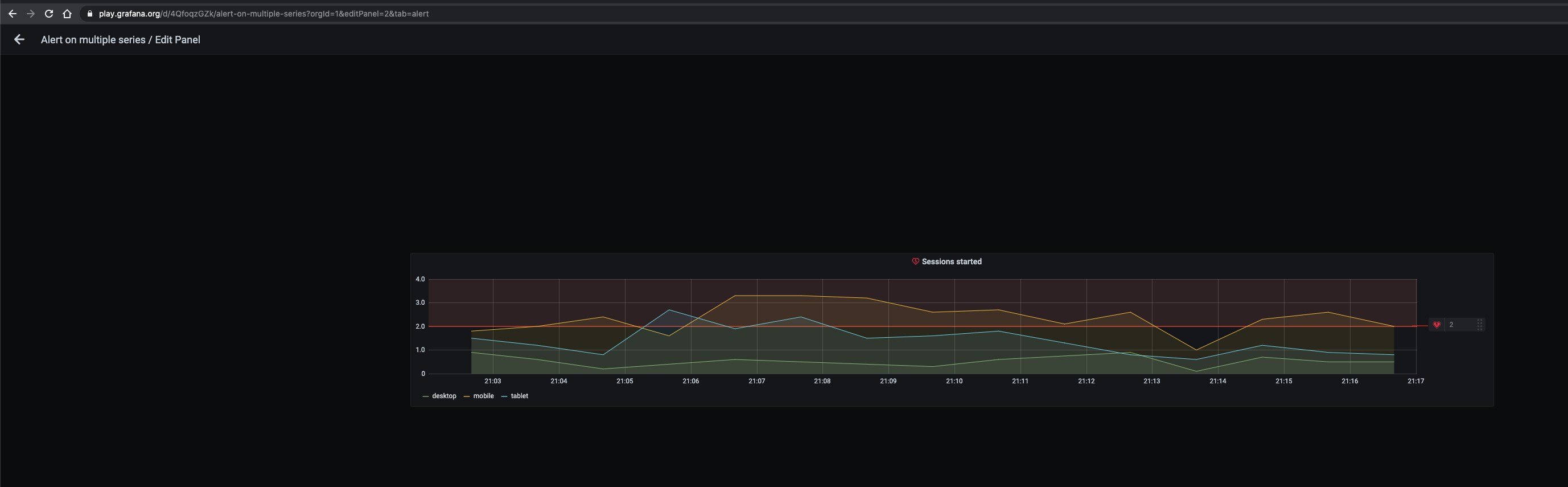 Alerting state on dashboard is not shown when navigating · Issue #25244