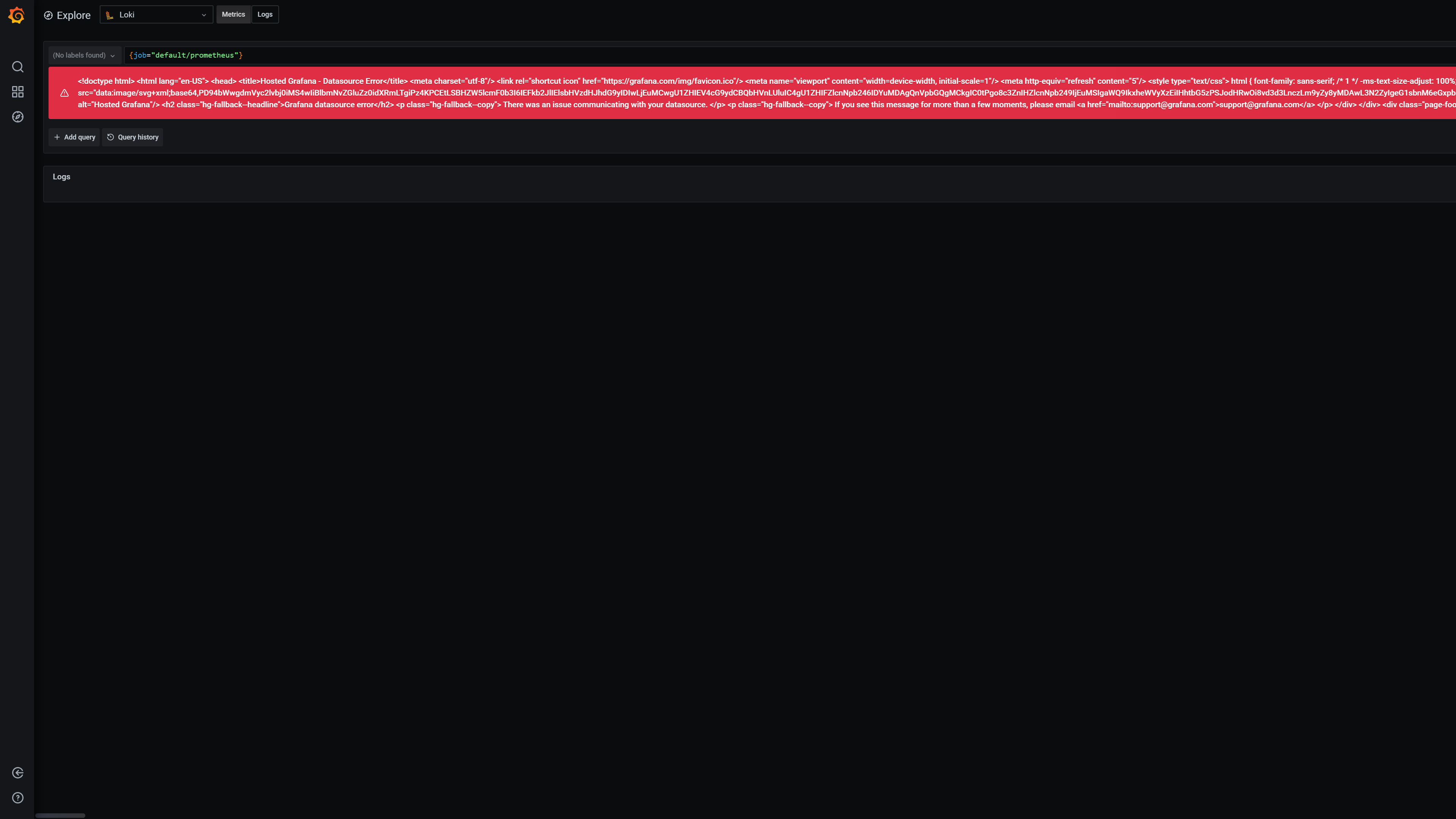 Grafana Play: Loki data source doesn't work · Issue #26334 · grafana ...