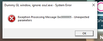 An attempt to record osu lazer through OBS causes an error · ppy osu ...