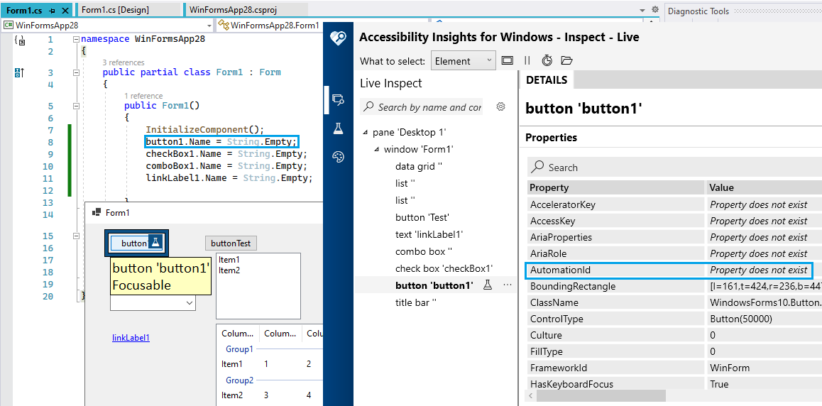 Refactoring `AutomationId` at the `GetPropertyValue` method · Issue ...
