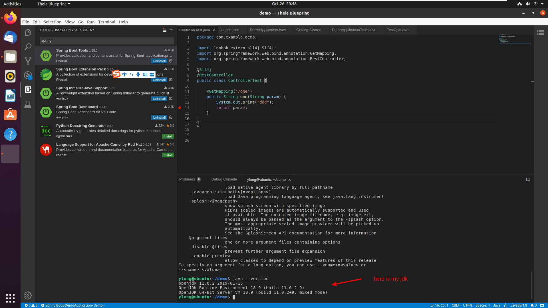 theia can run springboot, but not debug springboot, why? · Issue #10329 ...