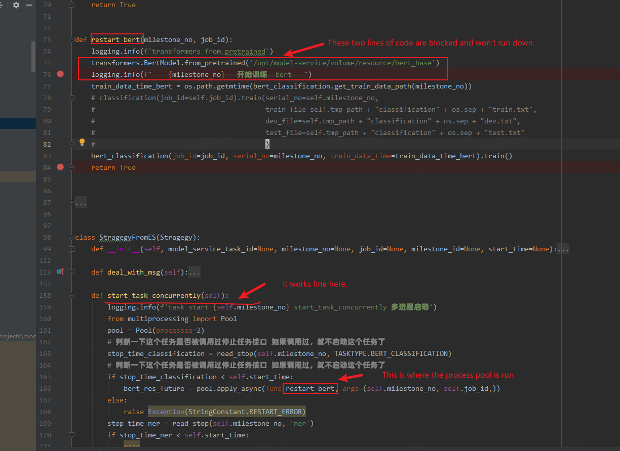 Use 'transformers.BertModel.from_pretrained', The code is blocked