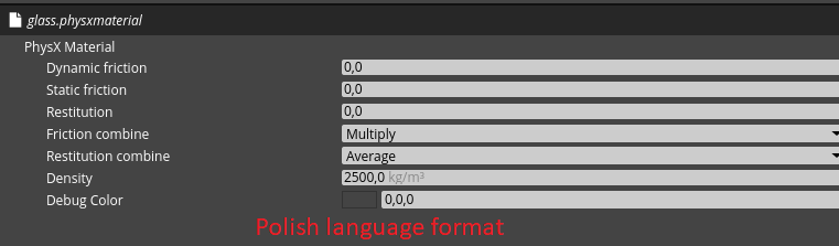 Setting language format to language which has a comma punctuation sign ...