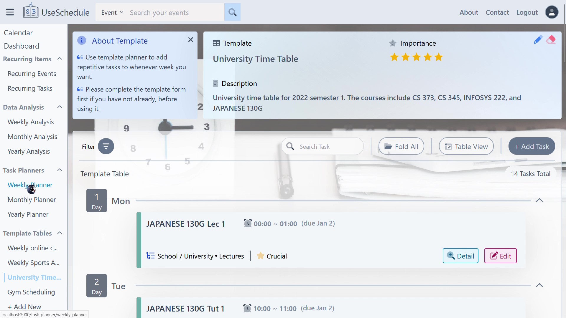 GitHub - yunwi5/use-schedule: Personal schedule management for users to ...