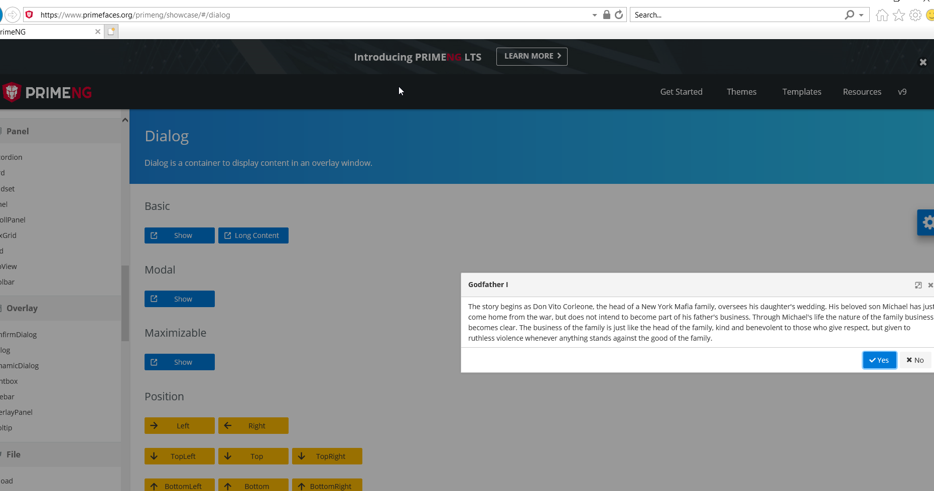 pconfirmDialog not centered to browser IE · Issue 7287 · primefaces