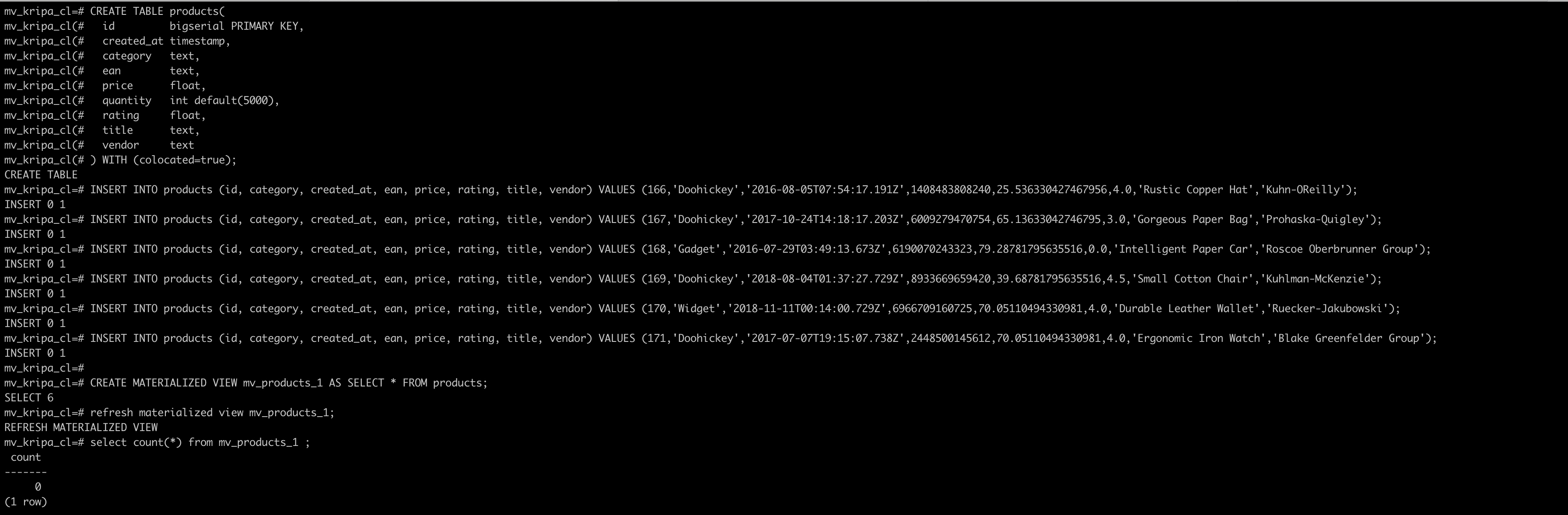 [YSQL] Refresh materialized view not successful on mat views created ...