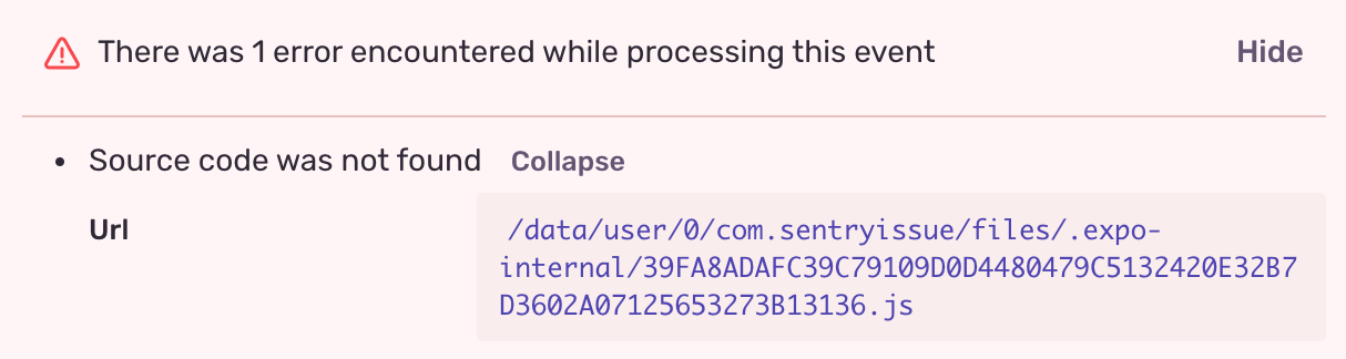 [sentry-expo] Source code was not found · Issue #9175 · expo/expo · GitHub