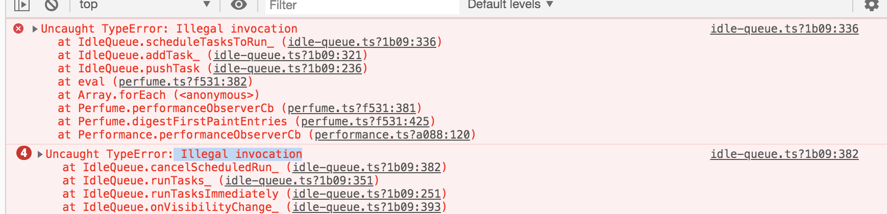 Illegal invocation · Issue #87 · Zizzamia/perfume.js · GitHub