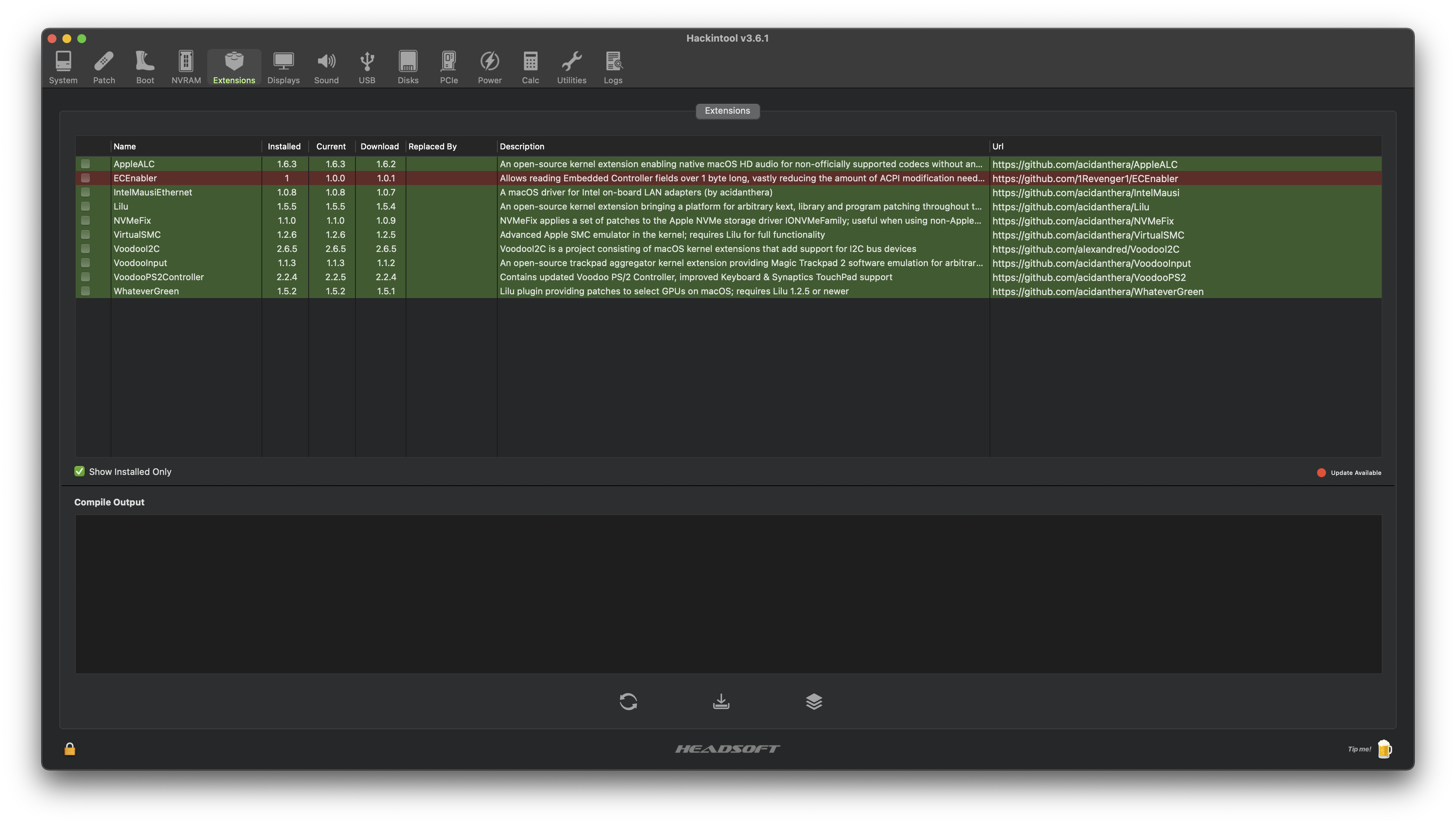 Hackintool shows wrong version of ECEnabler · Issue #143 · benbaker76 ...