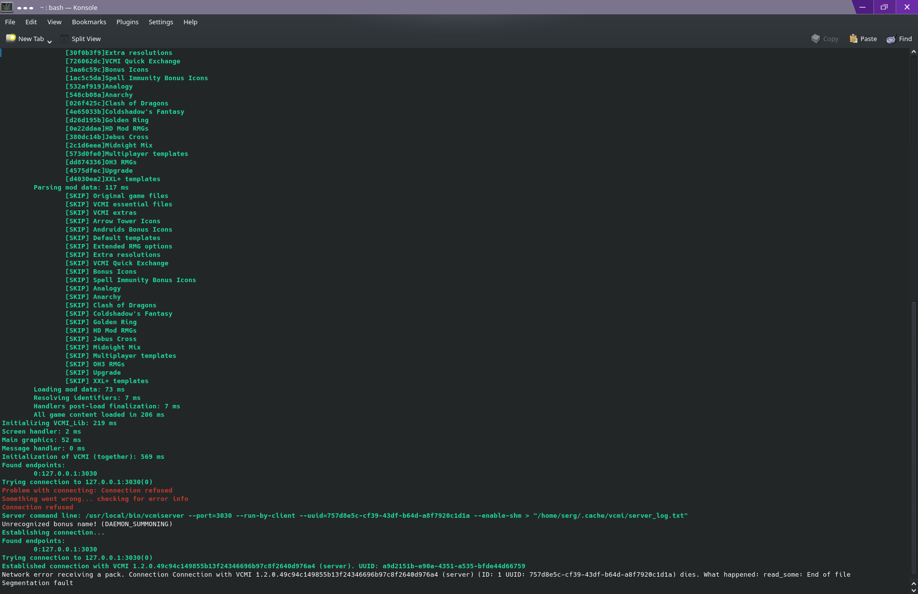 Crash while game start · Issue #1536 · vcmi/vcmi · GitHub