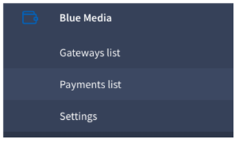 Payment list