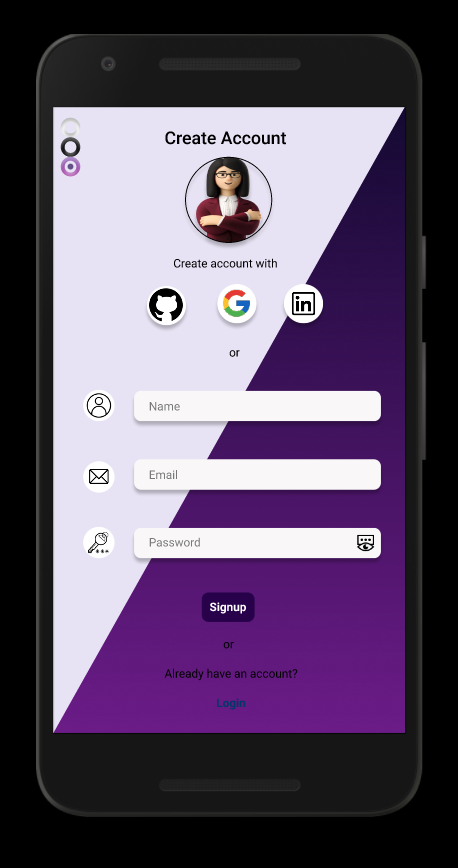 Signup screen-m-color mode