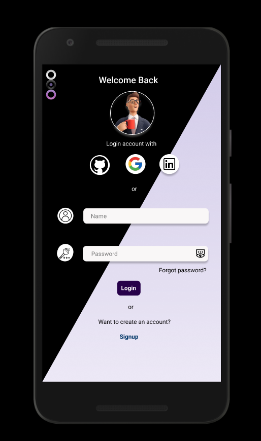Login Screen -m- Dark mode