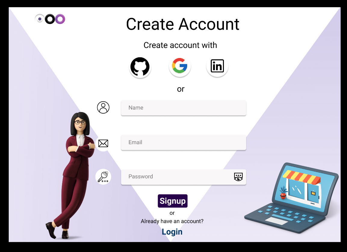 Signup Screen -d-light mode