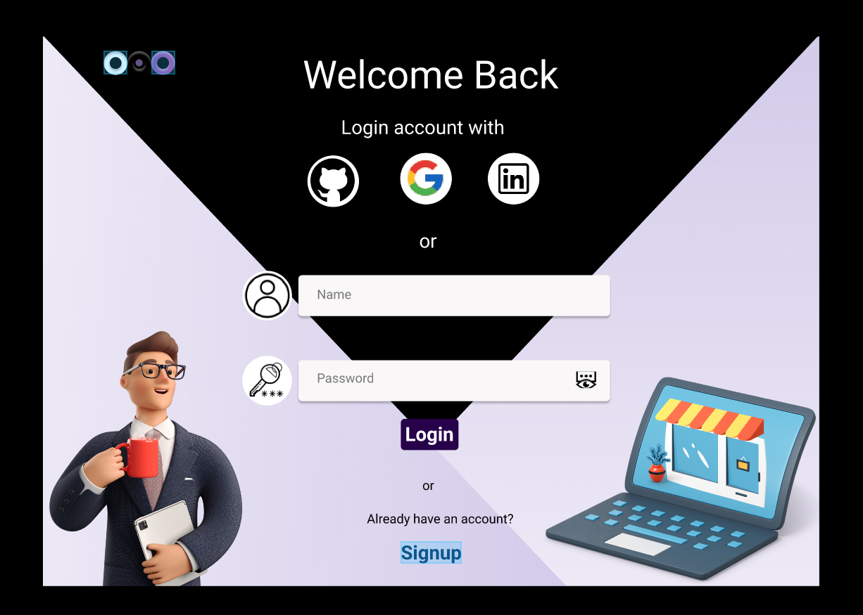 Login Screen -d- dark mode