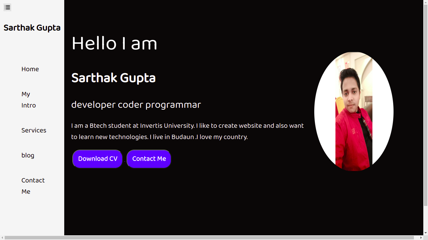 GitHub - SarthakGupta145/Portfolio: This is my personal portfolio