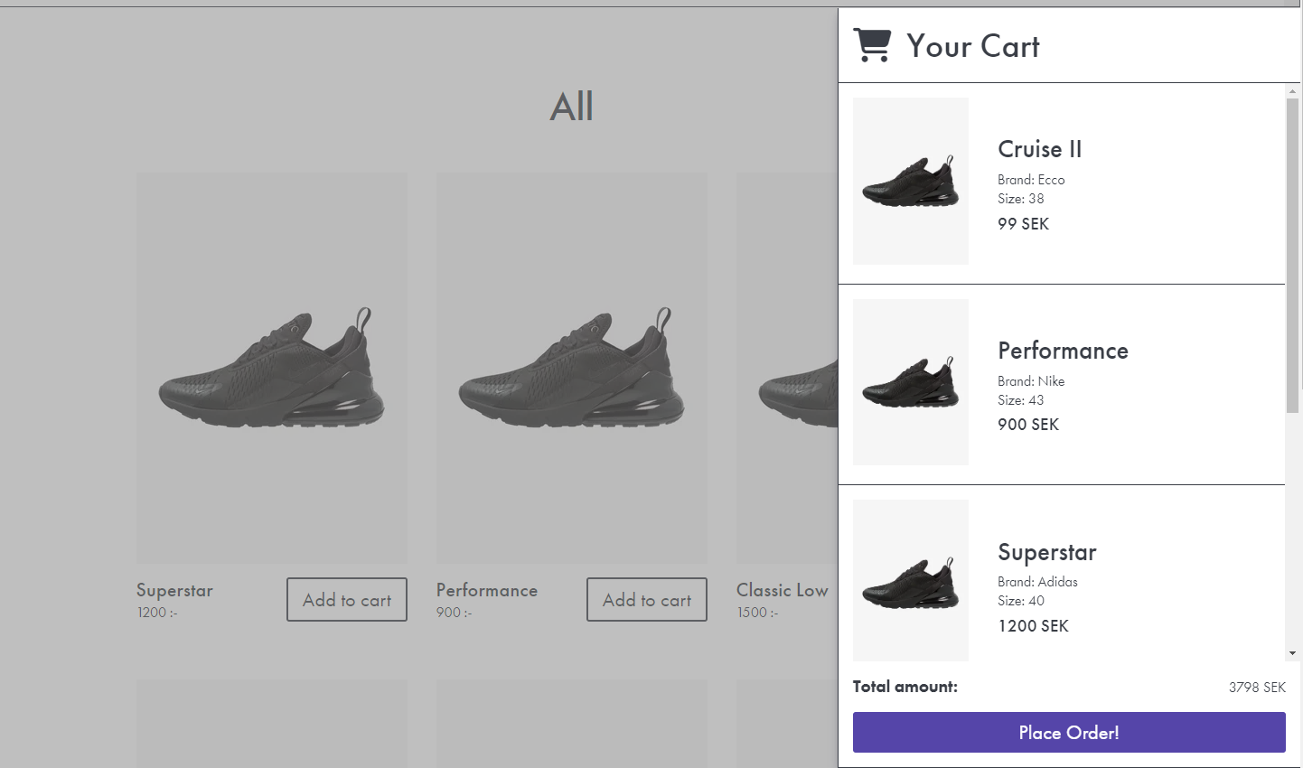 GitHub - strandhvilliam/assignment-shoe-web-shop: School assignment to ...