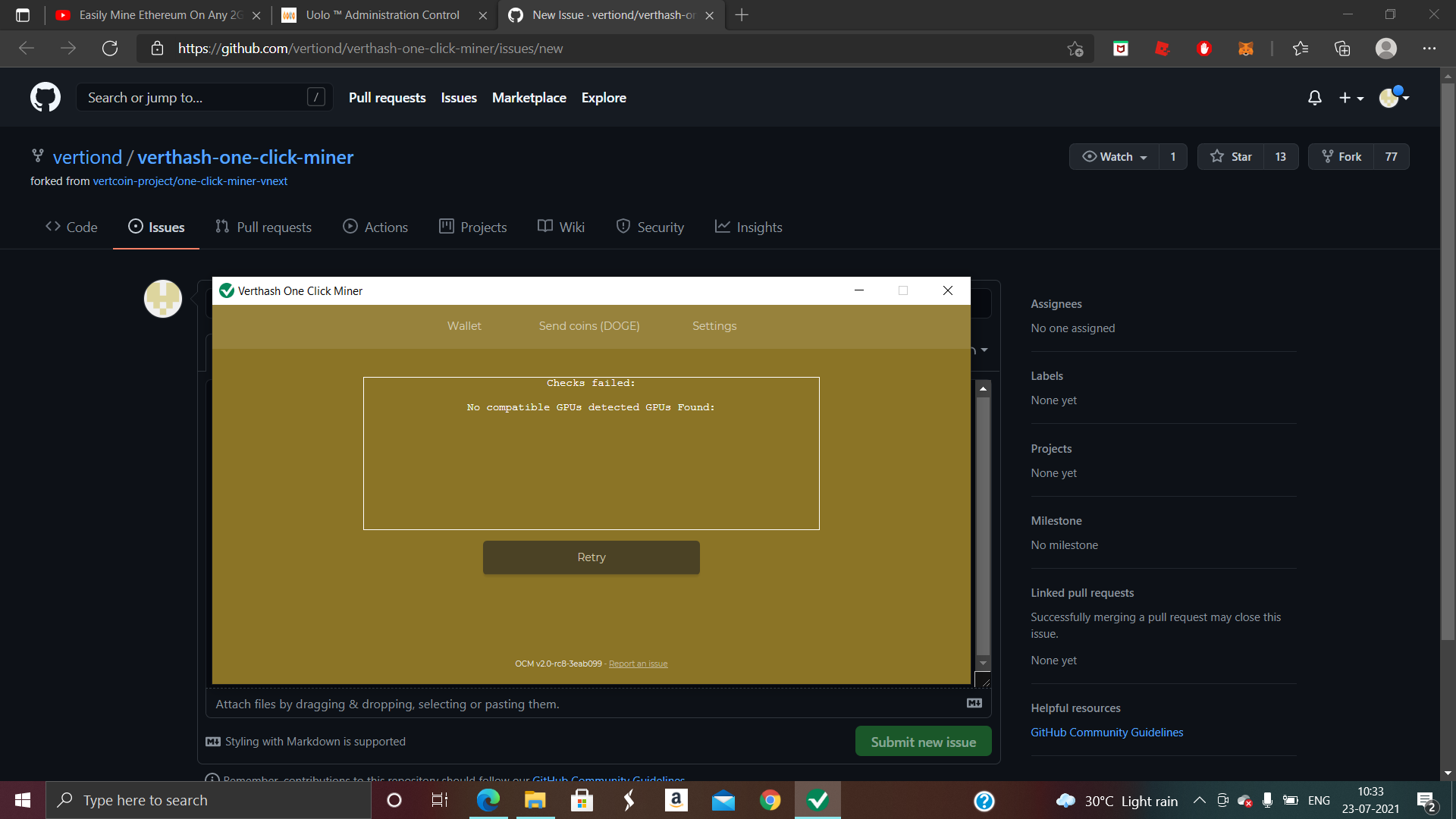 Verthash error no compatible gpus found · Issue #43 · vertiond/verthash ...