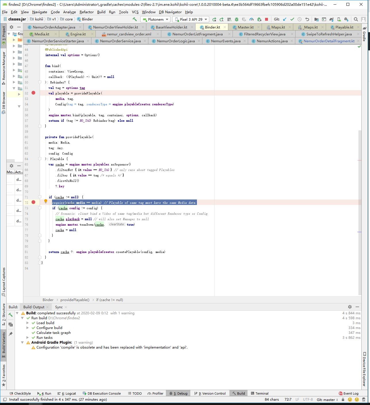 there are some issues i found when using kohii with recycler view ...