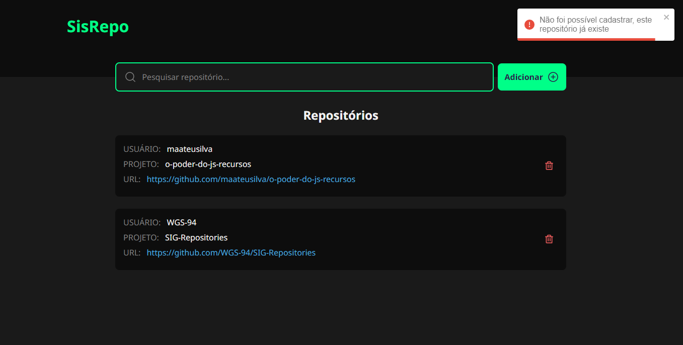 GitHub - WGS-94/SIS-Repositories: Desafio: Desenvolver um sistema de ...