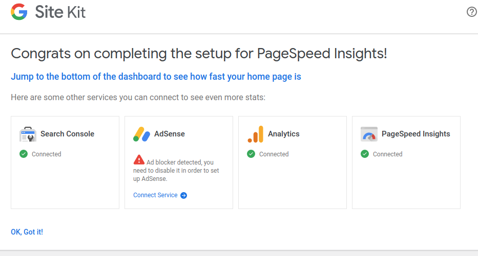 AdSense module is not disabled in the setup complete notification when ...