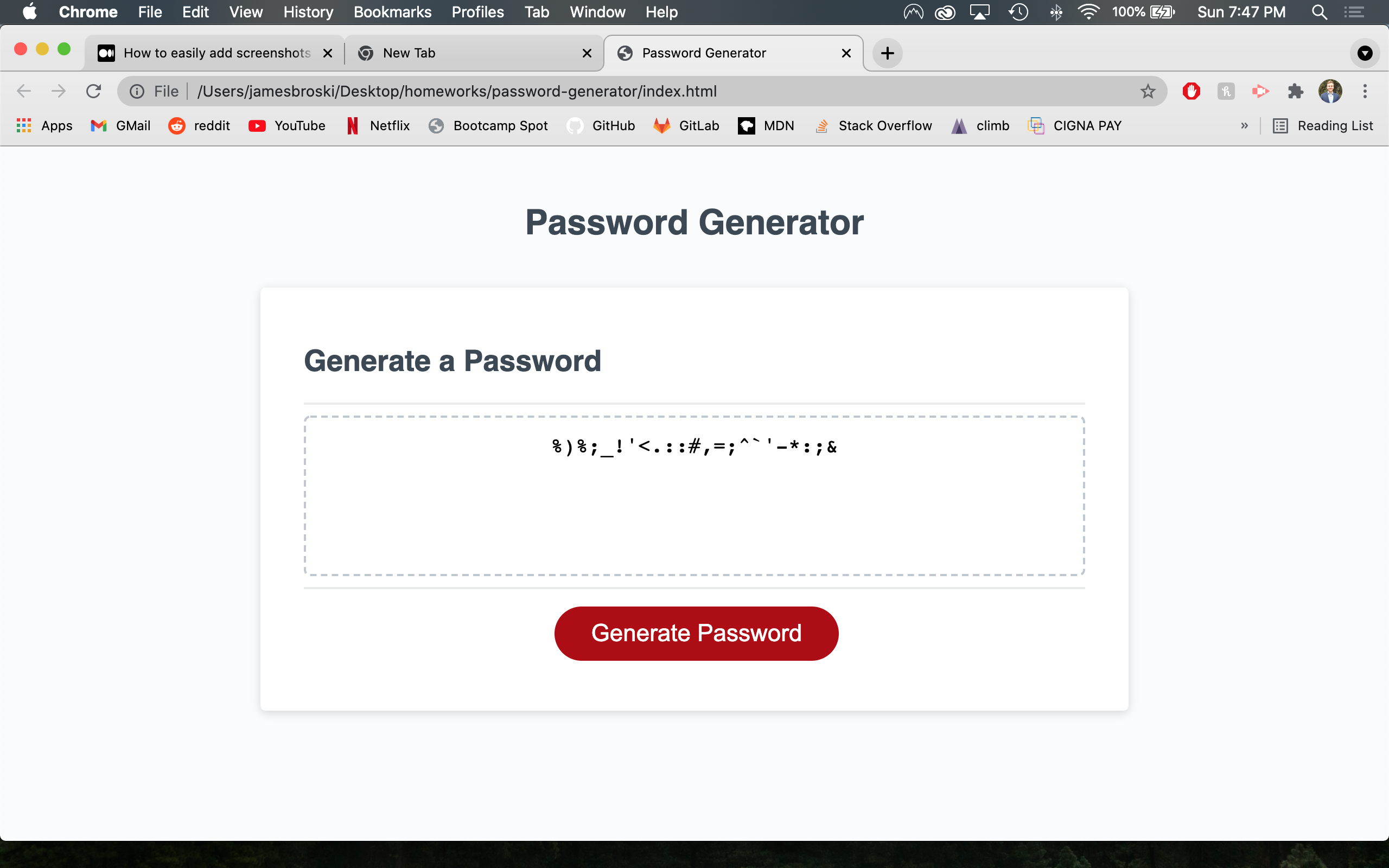 GitHub - jamesbroski/PasswordGenerator