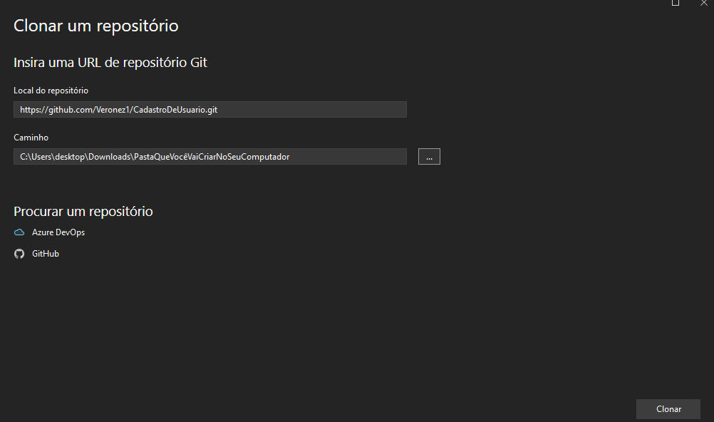 GitHub - Veronez1/CadastroDeUsuario: Cadastro de usuário com ASP.NET ...