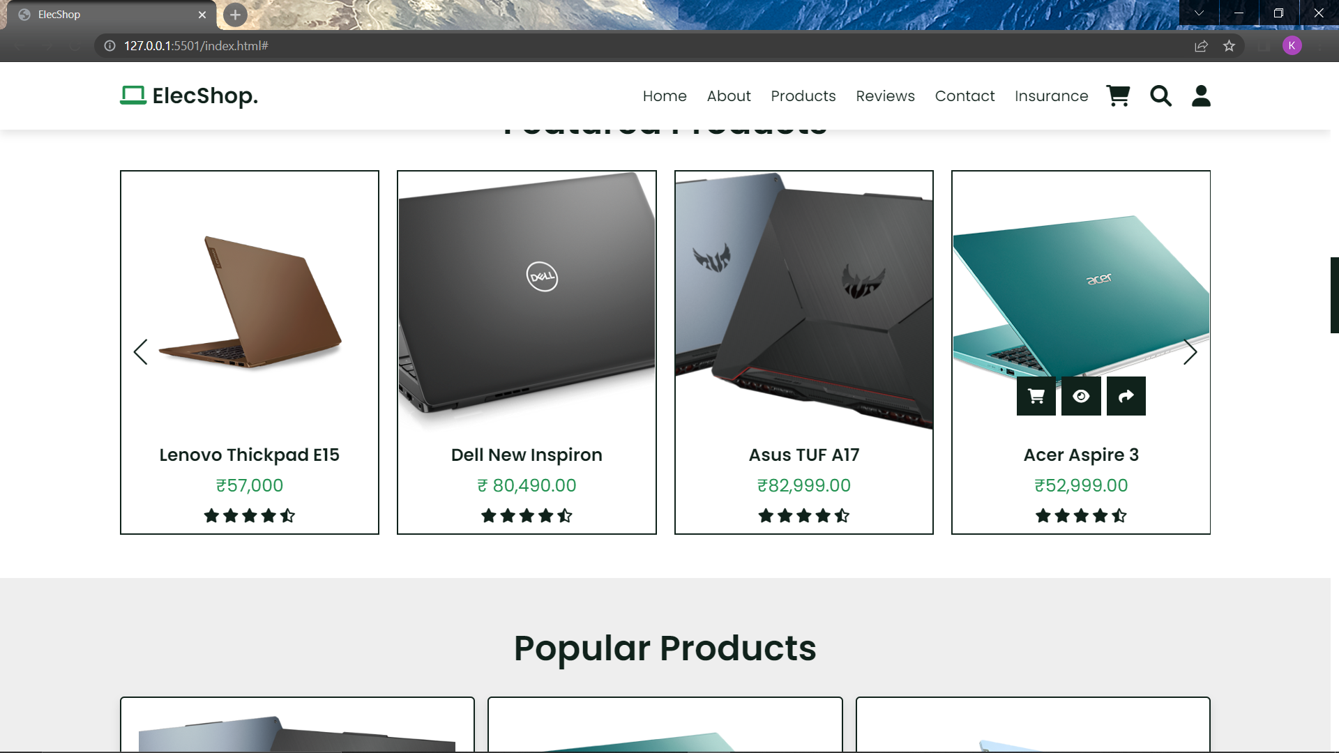 GitHub - HP7Forever/electronic-shop-website: we have created a ...