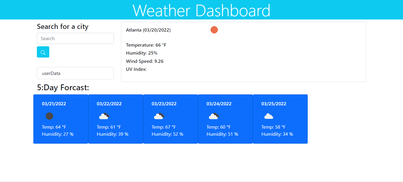 GitHub - Mike2803/weather-dashboard