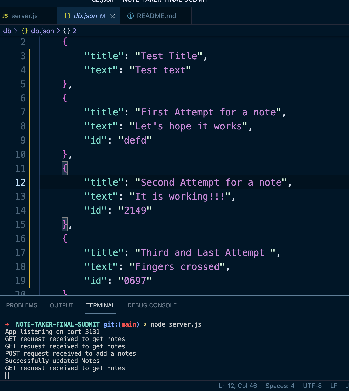 GitHub - BrockAtwood/NOTE-TAKER-FINAL-SUBMIT: An application that can ...