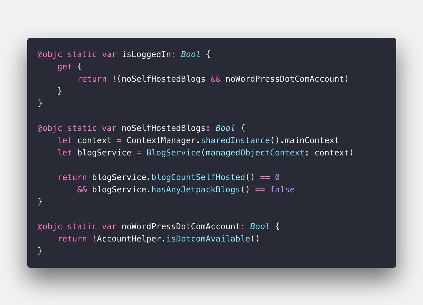 isLoggedIn d2eb5cc5c66a4280b9dc9e191da6610b