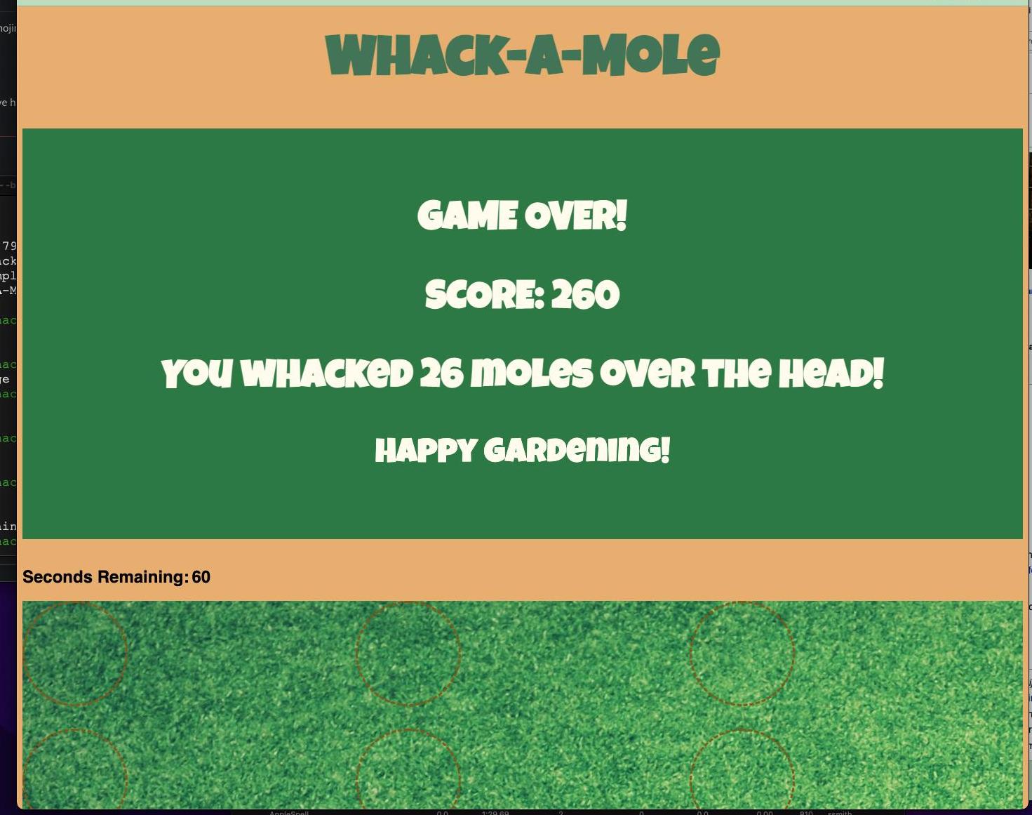 GitHub - ShannaSmith/Whack-A-Mole: game