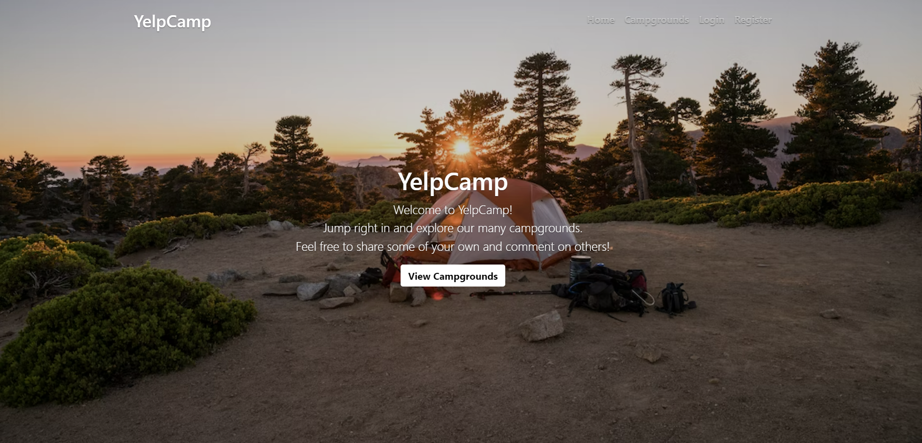 GitHub - Sushmitha1703/campgrounds: yelpcamp :)