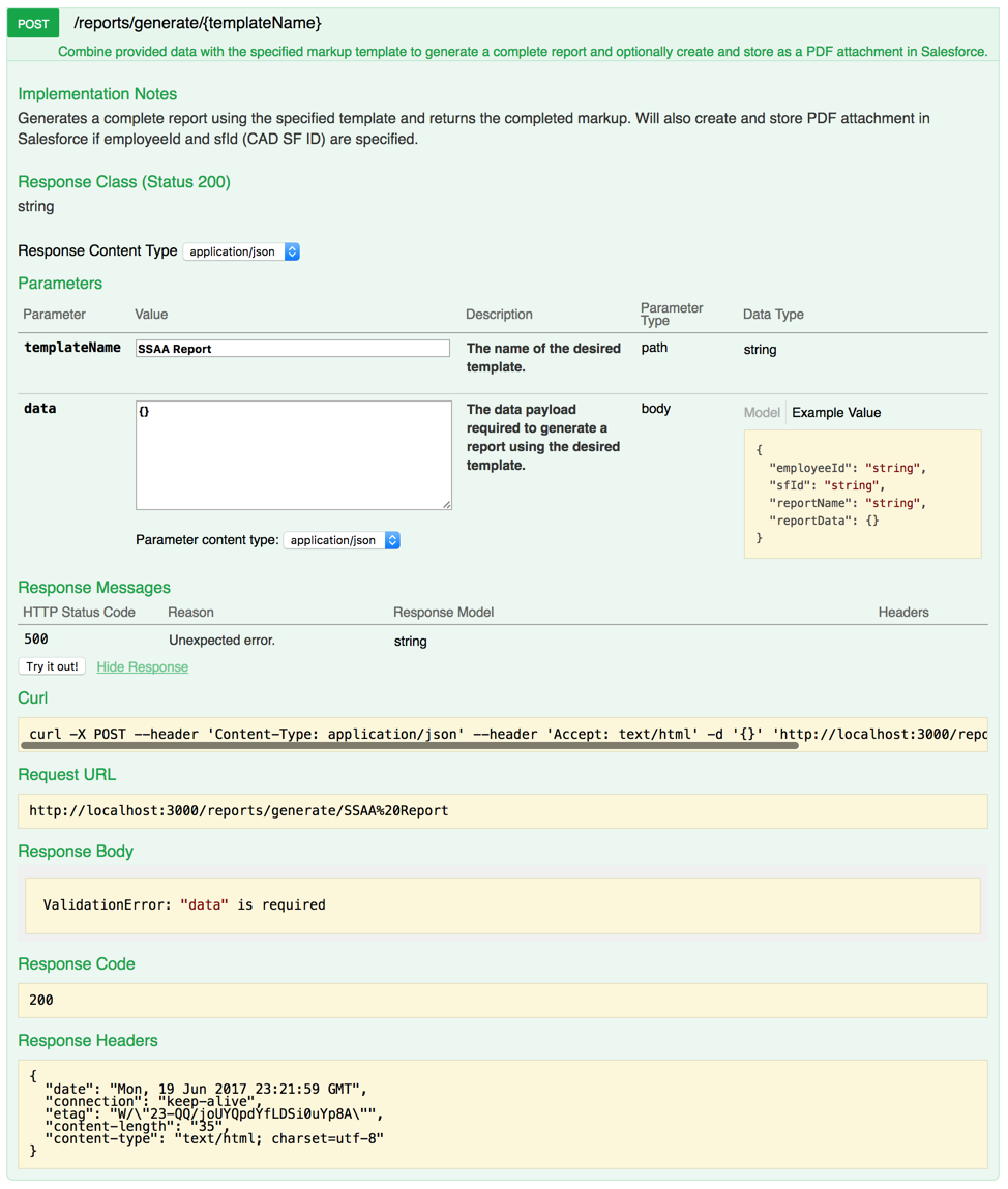 Supplying a malformed JSON payload correctly returns a "SyntaxError