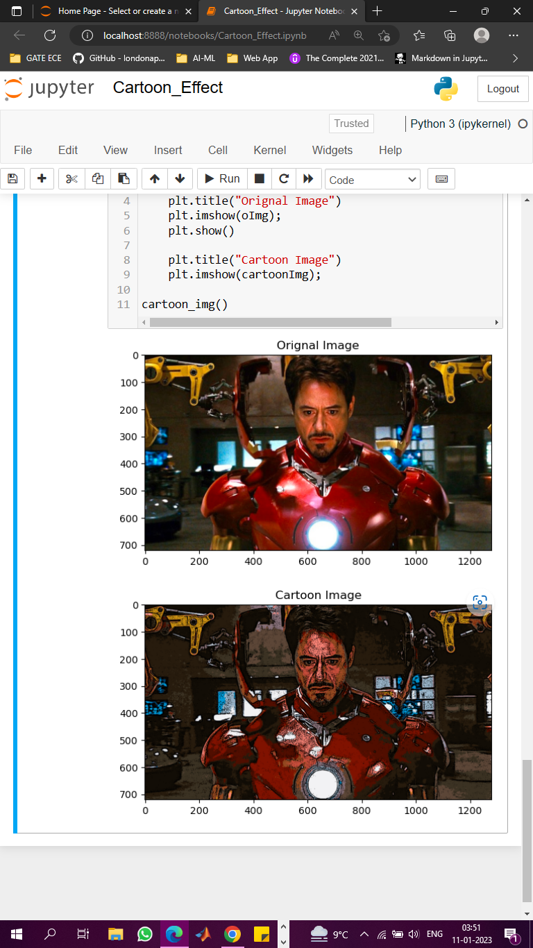 GitHub - Poseidon-SV/Cartoon-Effect-with-ML: Change any image into ...