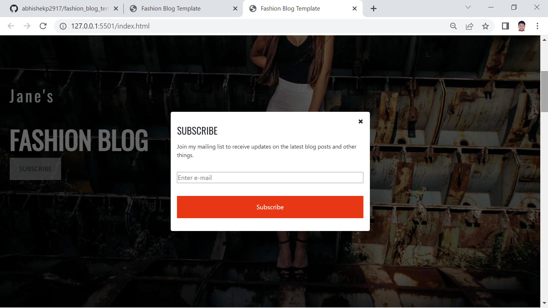 GitHub - abhishekp2917/fashion_blog_template: This is the fashion blog ...
