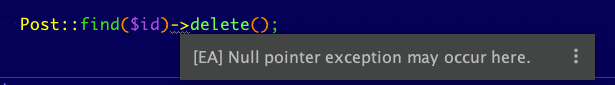 Non-static method 'find' should not be called statically, but the class ...