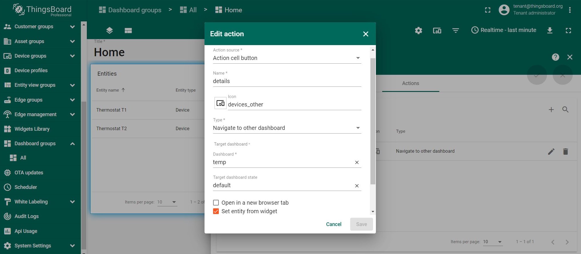 [Bug] Navigating to Other dashboard using Action button links to an ...