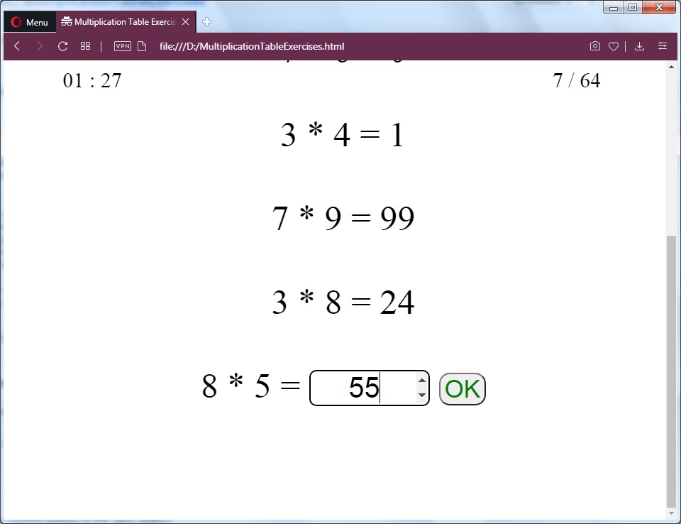 GitHub - TelvanniChad/MultiplicationTableExercises: Multiplication ...