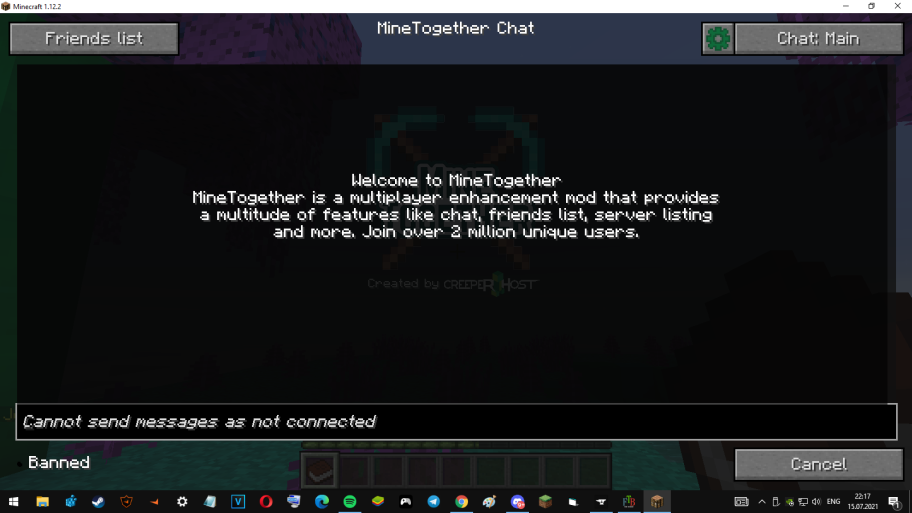 Mine together Ban Appeal · Issue #544 · CreeperHost/MineTogether · GitHub