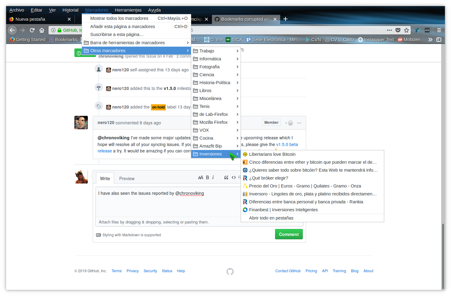 Bookmarks corrupted when performing large amounts of changes · Issue 75 · xbrowsersync/app · GitHub
