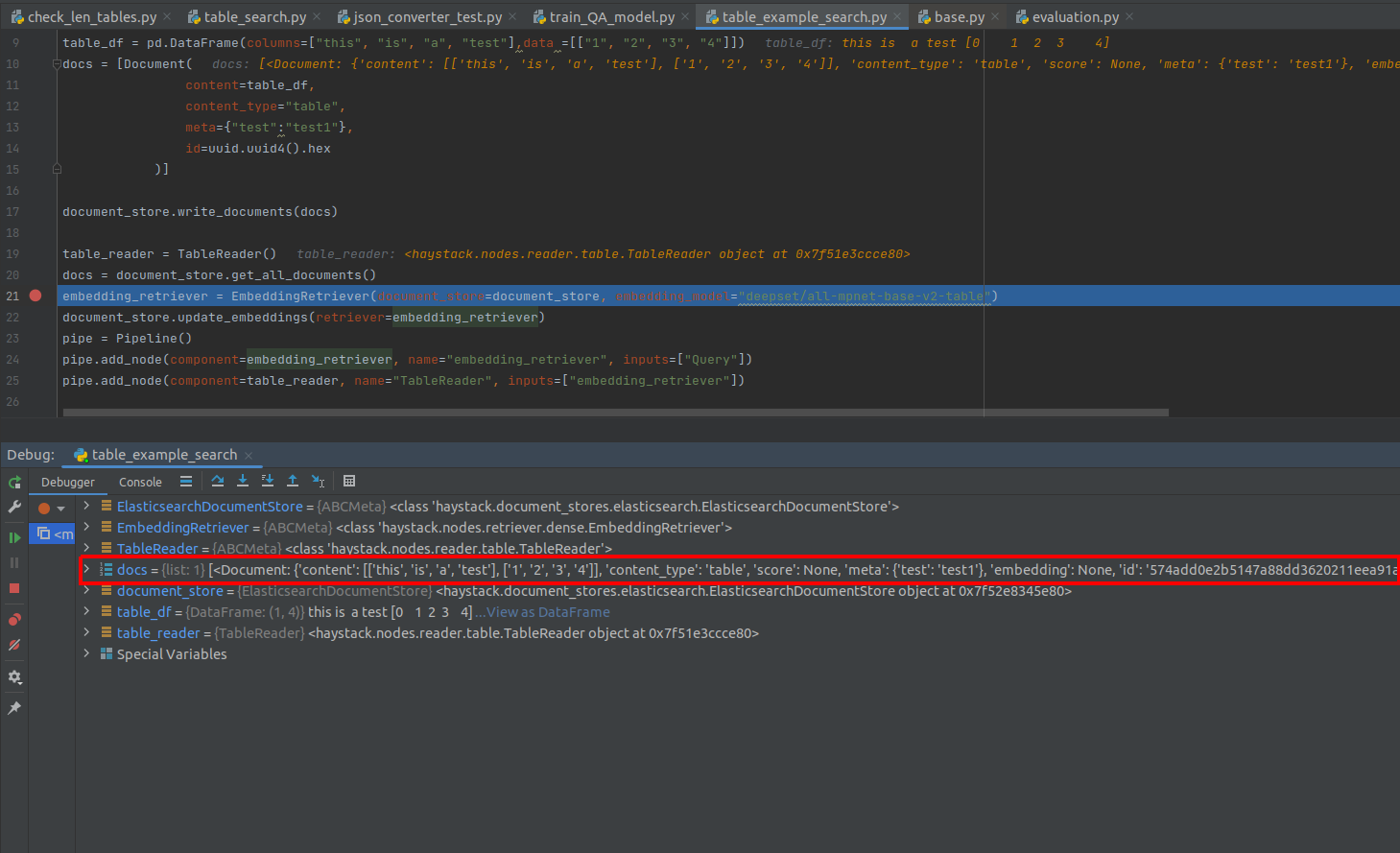 Table format of API search request different · Issue #3866 · deepset-ai ...