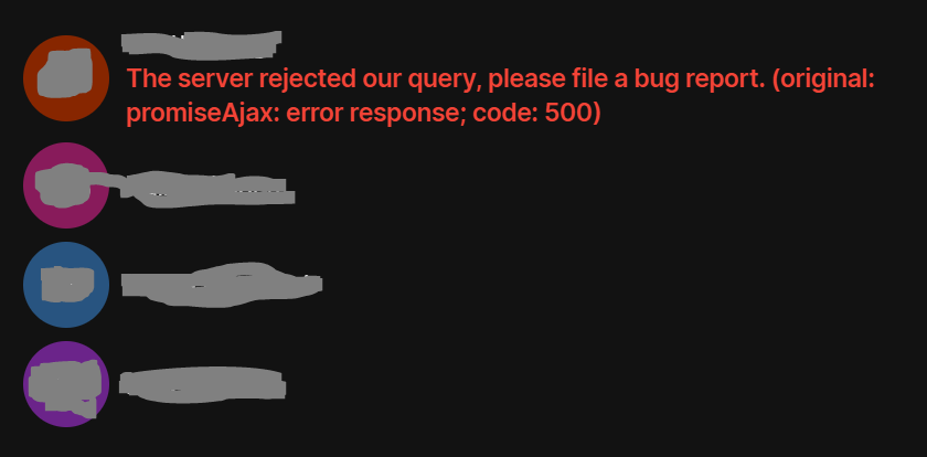 The server rejected our query... Code: 500 · Issue #4989 · signalapp ...