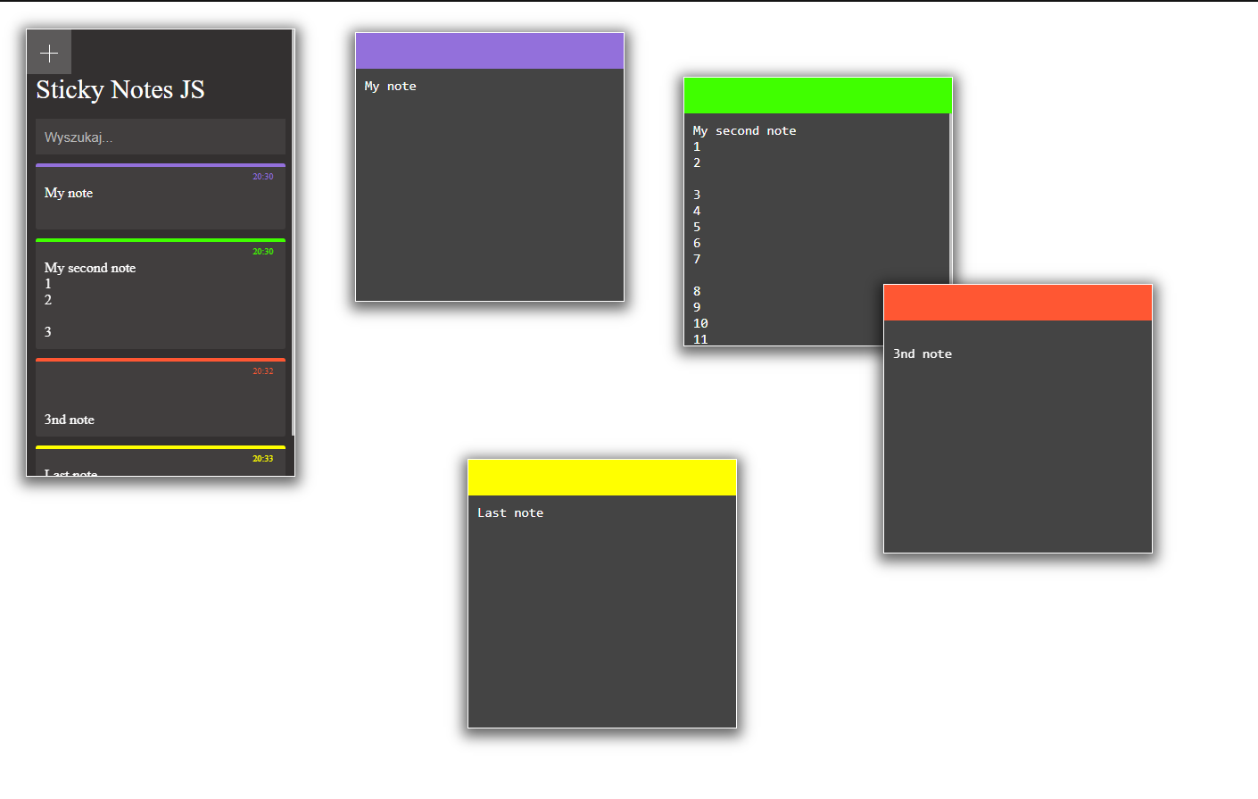 GitHub - TerazKubi/StickyNotesJS: My copy of Sticky Notes app on ...