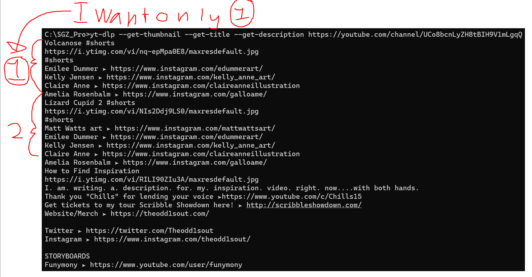 How to get newest video information (description, title) from channel