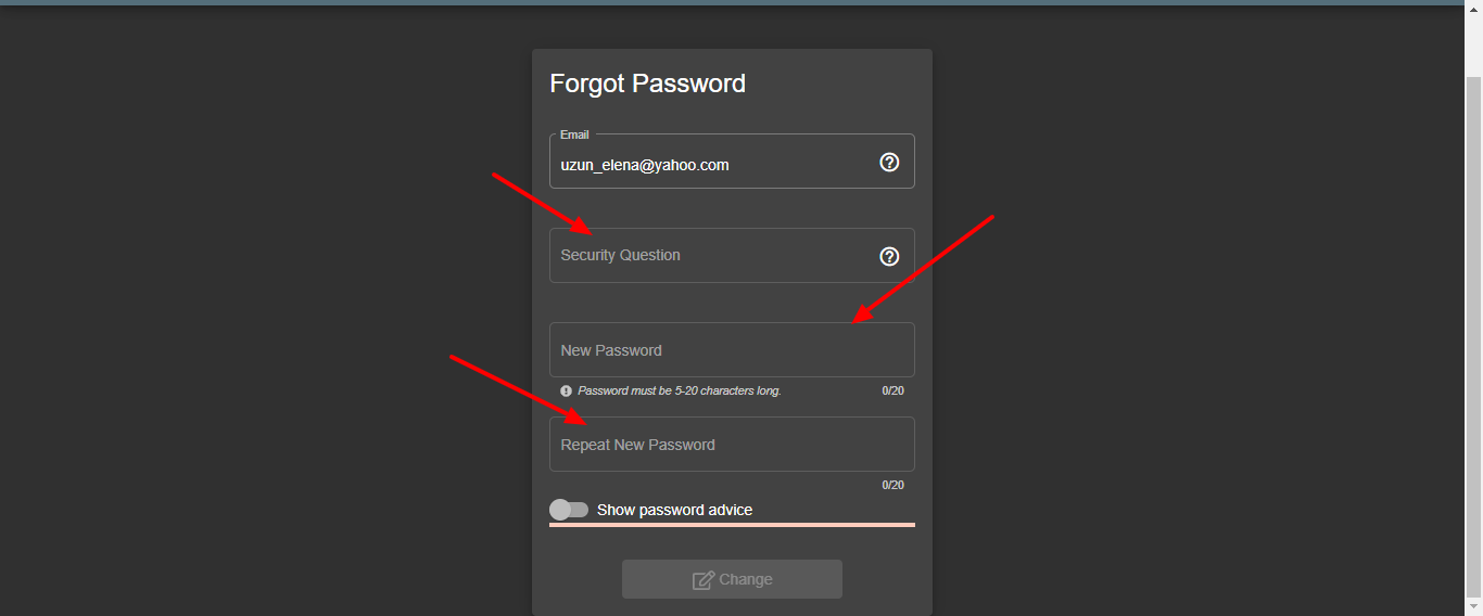 forgot pass Juice Shop