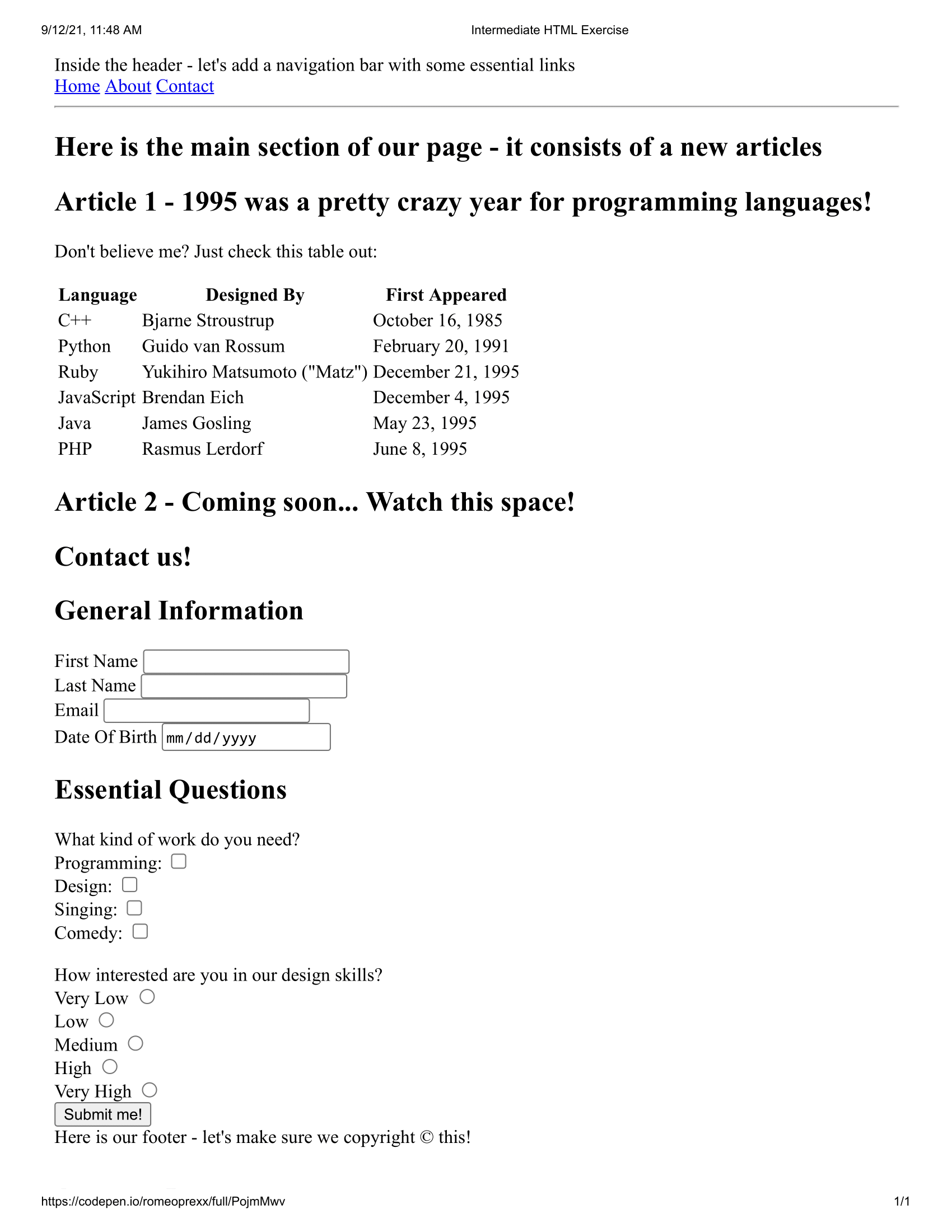 GitHub - Romeoprexx/Intermediate-HTML-Exercise