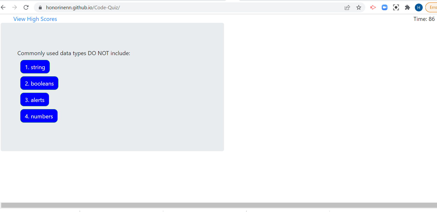 GitHub - Honorinenn/Code-Quiz: This is a timed coding quiz app with ...