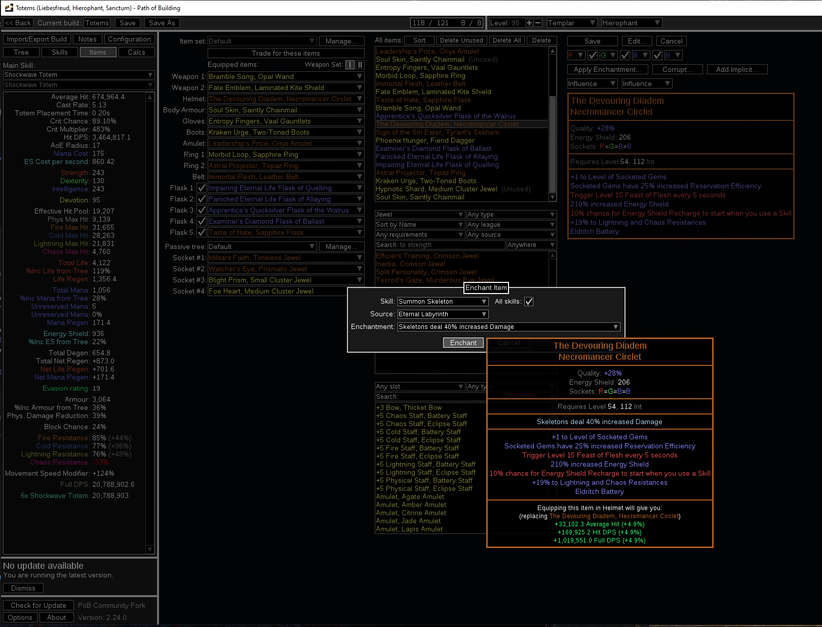 Spiritual Aid shouldn't benefit from Specific minion damage lab